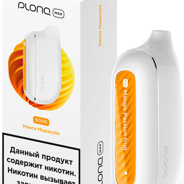 Plonq Max 6000 затяжек Манго Маракуйя - Электронная система доставки никотина