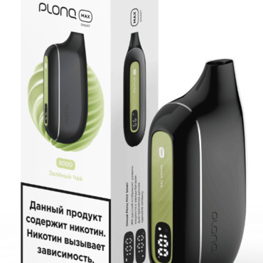 Plonq Max Smart 8000 затяжек Зелёный Чай - Электронная система доставки никотина