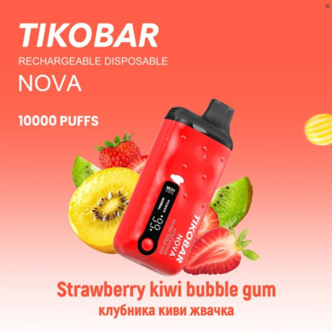 Tikobar Nova 10000 Клубника киви жвачка - ЭСДН