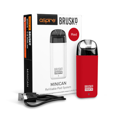 Brusko Minican 350 mAh - Красный, POD - система