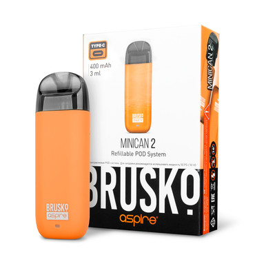 Brusko Minican 2.0, 400 mAh - Оранжевый, POD - система