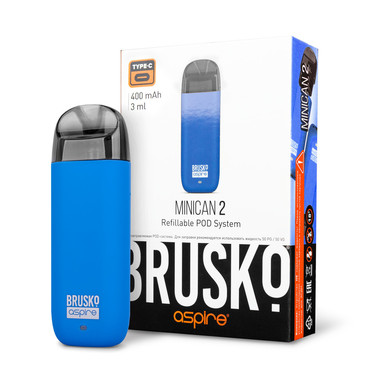 Brusko Minican 2.0, 400 mAh - Синий, POD - система