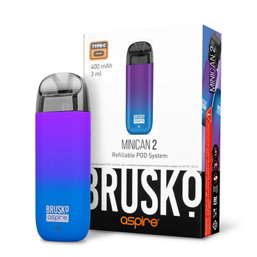 Brusko Minican 2.0, 400 mAh - Фиолетовый градиент, POD - система