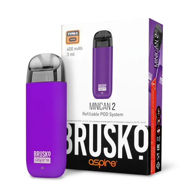 Brusko Minican 2.0, 400 mAh - Фиолетовый, POD - система