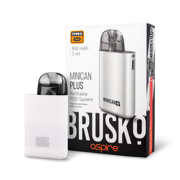 Brusko Minican Plus 850 mAh - Белый, POD - система