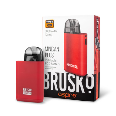 Brusko Minican Plus 850 mAh - Красный, POD - система