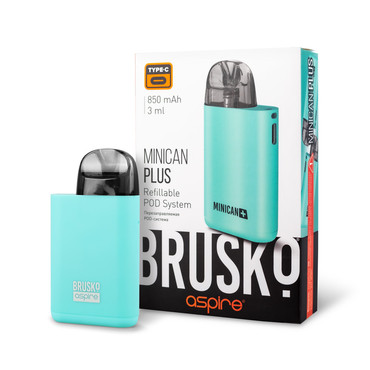 Brusko Minican Plus 850 mAh - Бирюзовый, POD - система