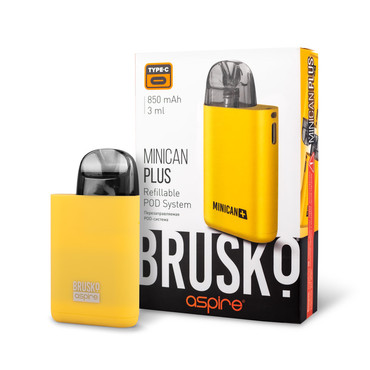 Brusko Minican Plus 850 mAh - Желтый, POD - система