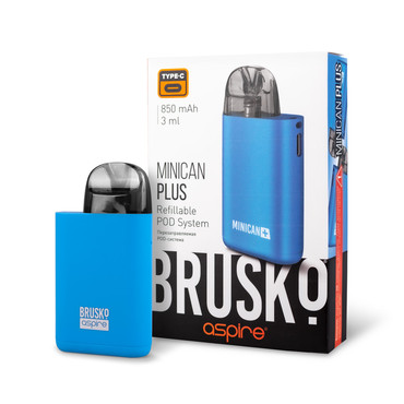 Brusko Minican Plus 850 mAh - Синий, POD - система
