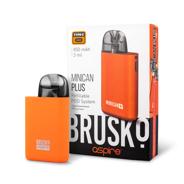 Brusko Minican Plus 850 mAh - Оранжевый, POD - система