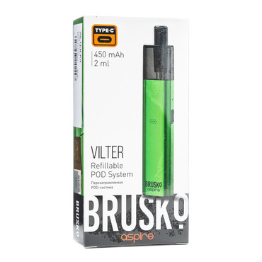 Brusko VILTER 450 mAh - Светло - зеленый, POD - система