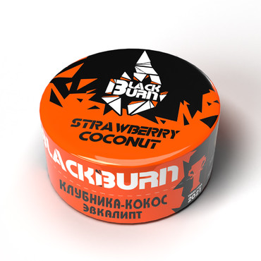 BlackBurn Strawberry Coconut (Клубника с кокосом и эвкалиптом), 25 гр. - Табак для кальяна