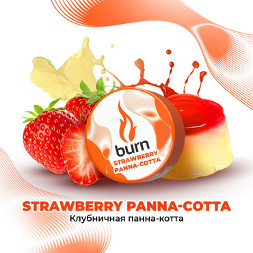 Burn Strawberry PannaCotta (Клубничная панна-котта), 25 гр. - Табак для кальяна