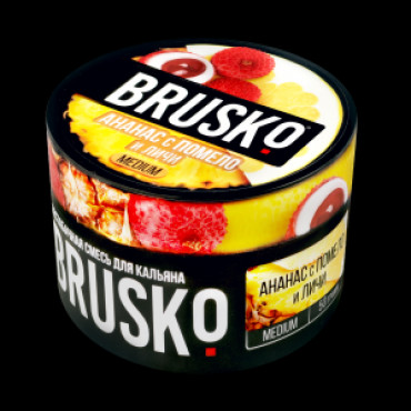 Brusko 50 гр Medium Ананас с помело и личи - бестабачная смесь для кальяна