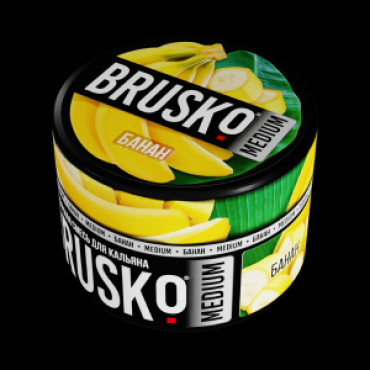 Brusko 50 гр Medium Банан - бестабачная смесь для кальяна