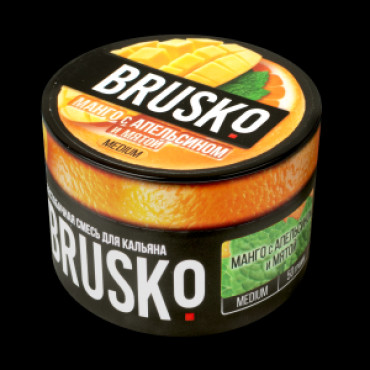 Brusko 50 гр Medium Манго с апельсином и мятой - бестабачная смесь для кальяна