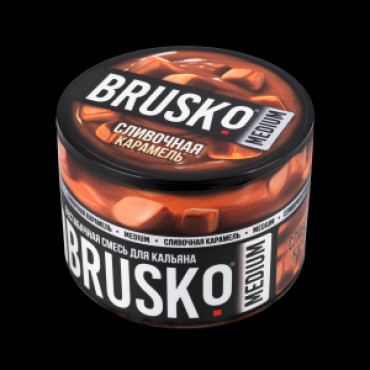 Brusko 50 гр Medium Сливочная карамель - бестабачная смесь для кальяна