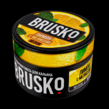 Brusko 50 гр Medium Лимон с мелиссой - бестабачная смесь для кальяна