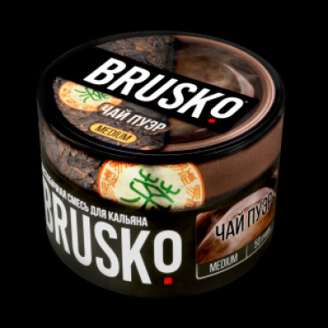 Brusko 50 гр Medium Чай Пуэр - бестабачная смесь для кальяна