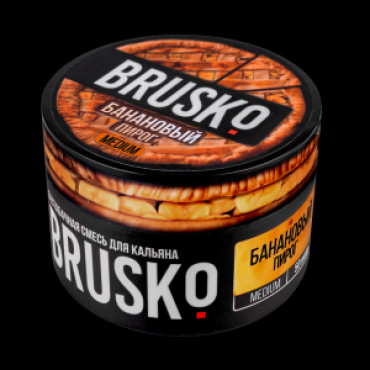 Brusko 50 гр Medium Банановый пирог - бестабачная смесь для кальяна