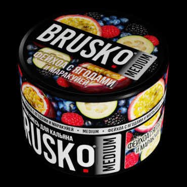 Brusko 50 гр Medium Фейхоа с ягодами - бестабачная смесь для кальяна