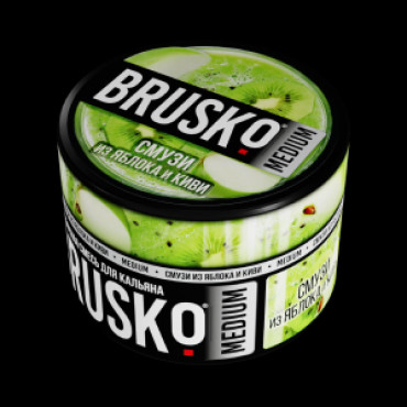 Brusko 50 гр Medium Смузи из яблока и киви - бестабачная смесь для кальяна