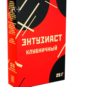 Энтузиаст - Клубничный (с ароматом клубники и сливок) 25г - табак для кальяна